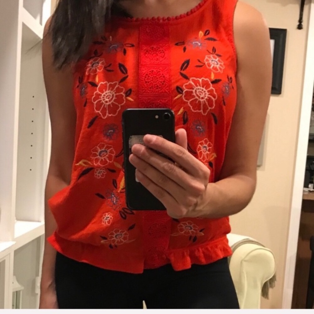 Embroidered tank